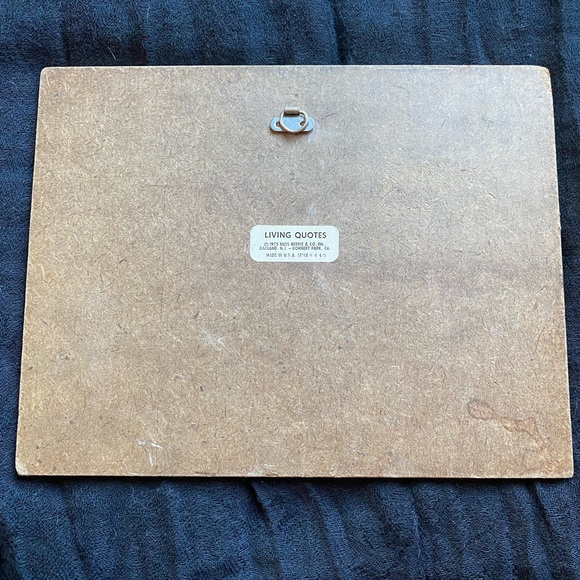 VTG 75’ Russ Berrie & Co. Living Quotes wall Plaque! USA. - Picture 2 of 5